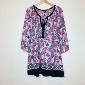 Signature Studio Woman Pink Printed Tunic Top